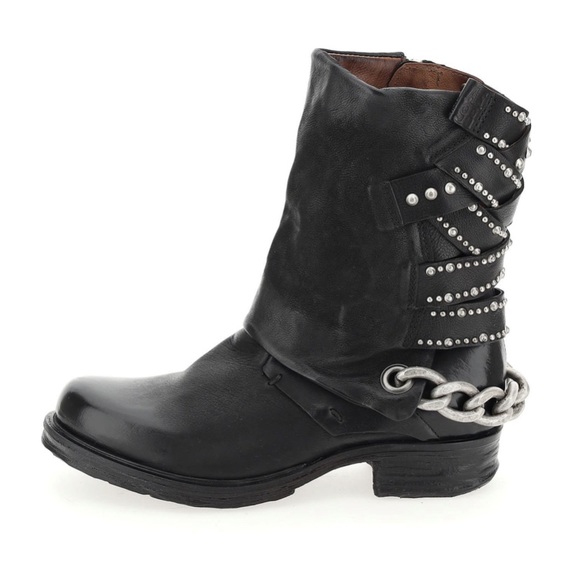 A.S.98 BNIB Black Moto booties size EU 38 - Picture 3 of 6